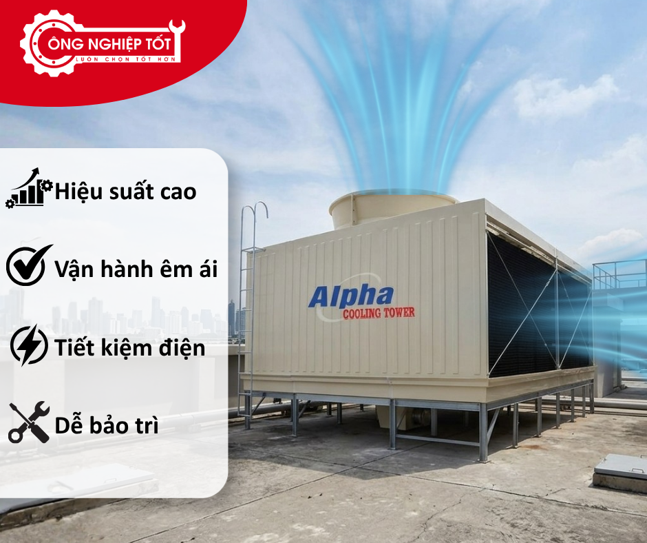 Đặc điểm Tháp giải nhiệt Alpha vuông 300RT