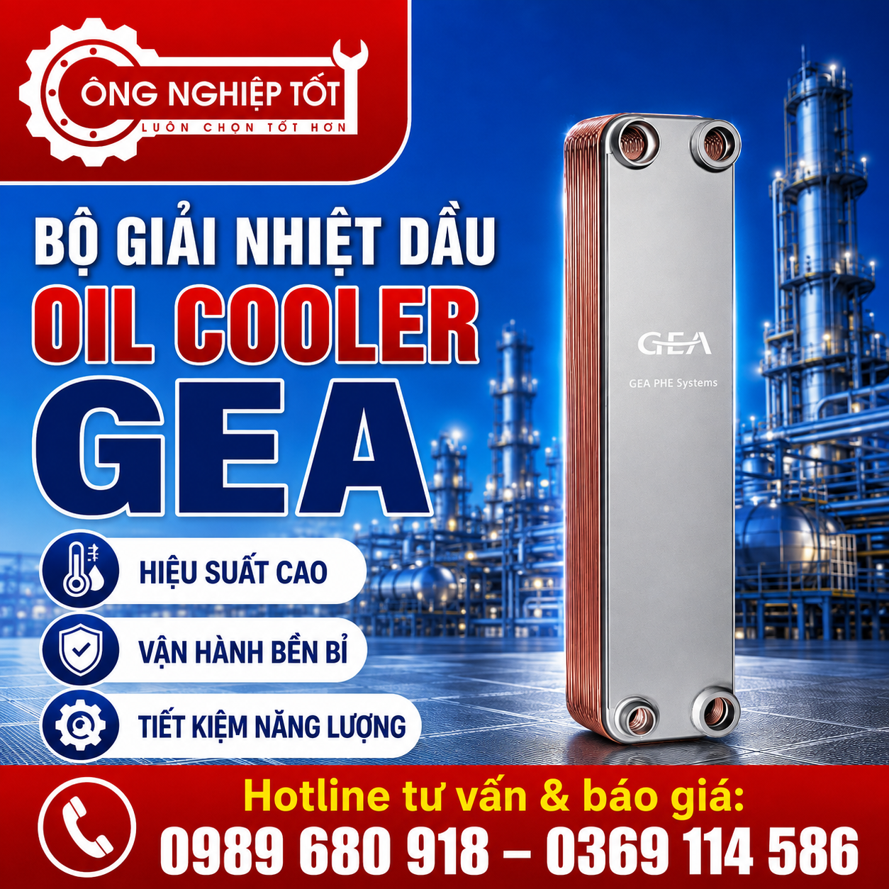 Bộ giải nhiệt dầu Oil Cooler GEA