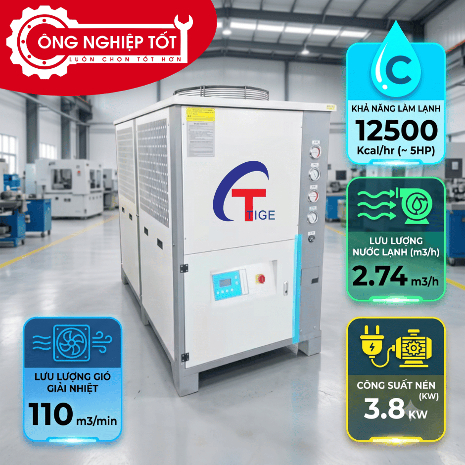Chiller làm lạnh nước TG-5AW giải nhiệt bằng gió