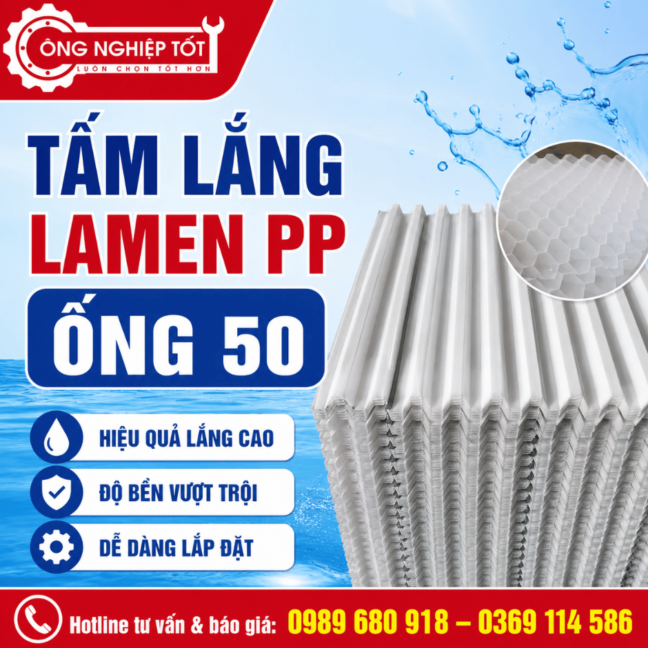 Tấm lắng Lamen PP Ống 50