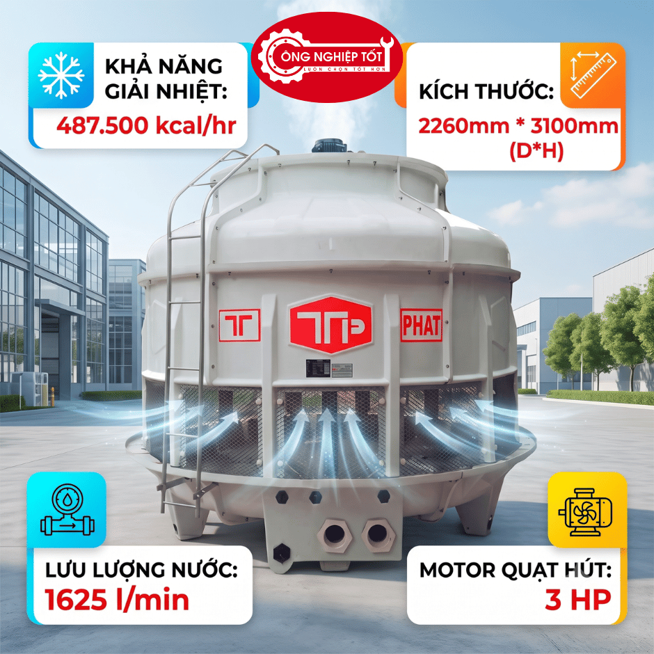 Tháp giải nhiệt Thuận Tiến Phát 125RT