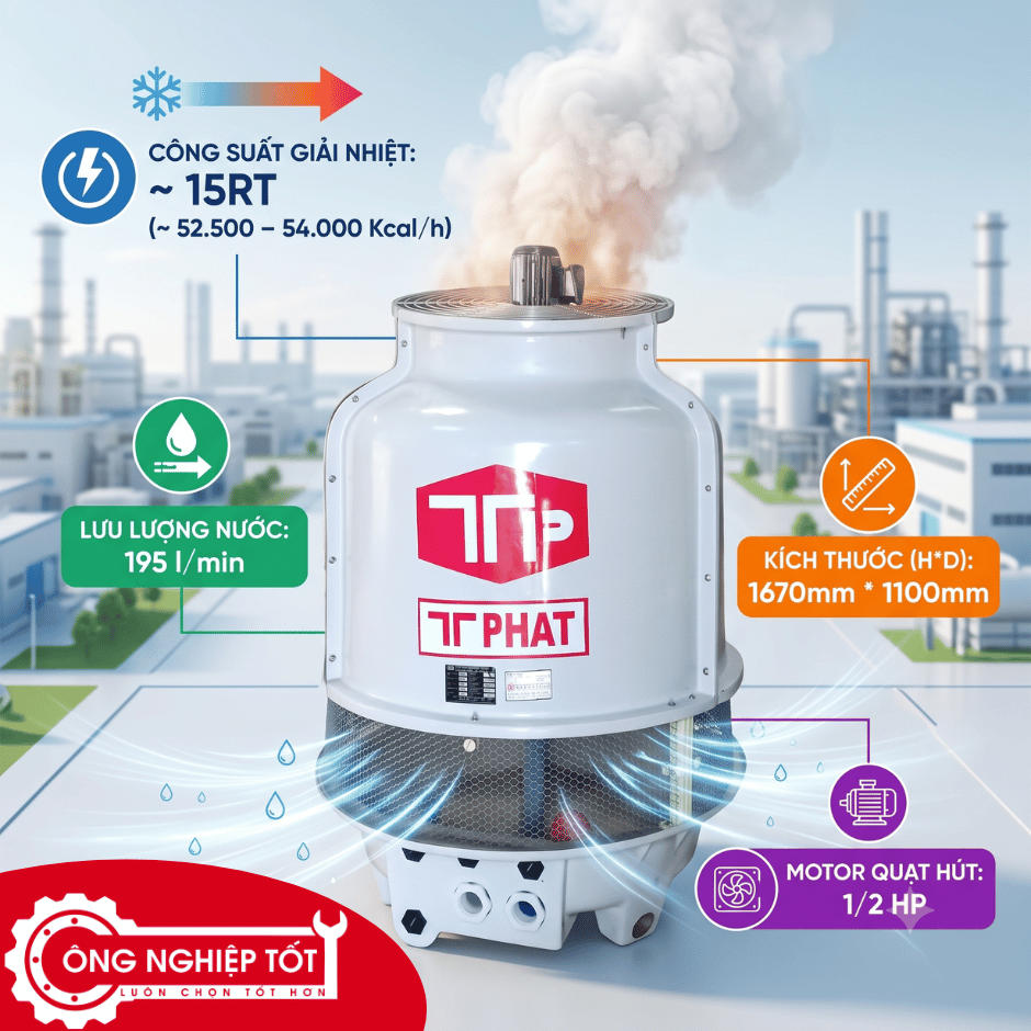 Tháp giải nhiệt Thuận Tiến Phát 15RT