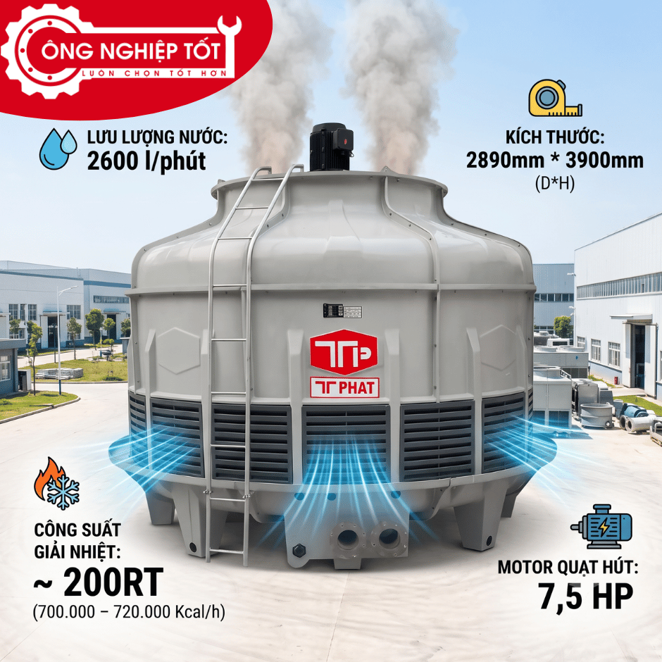 Tháp giải nhiệt Thuận Tiến Phát 200RT