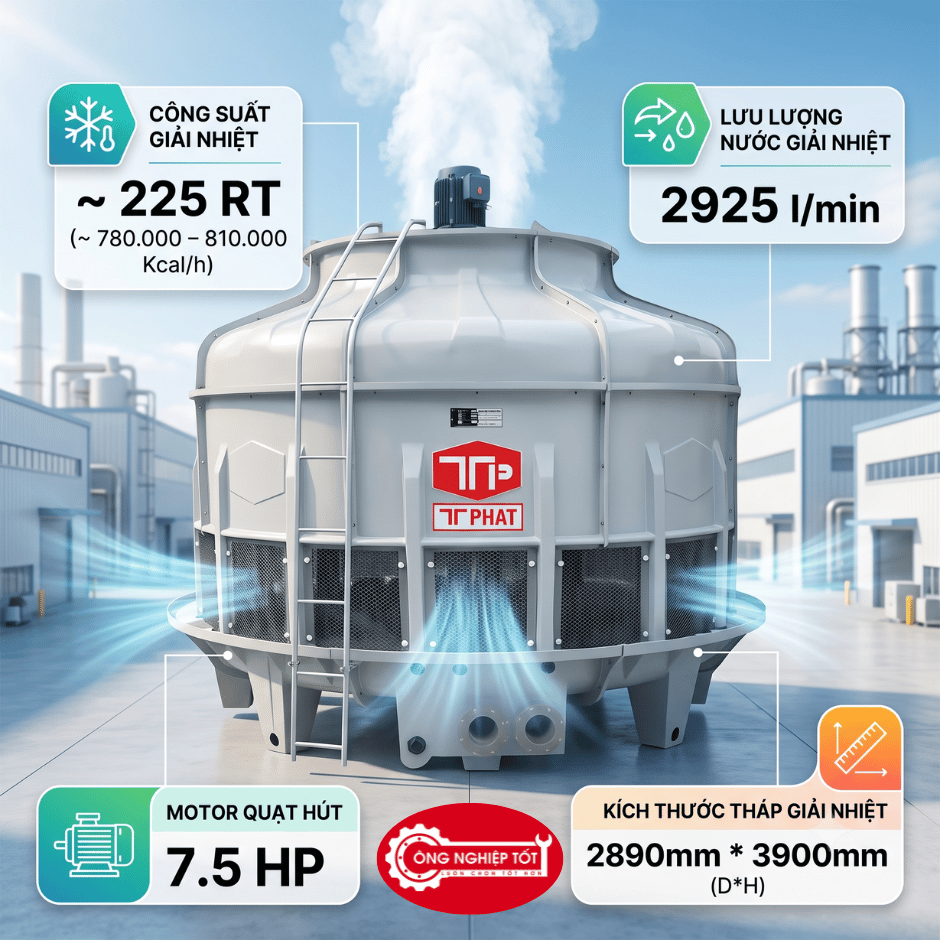 Tháp giải nhiệt Thuận Tiến Phát 225RT