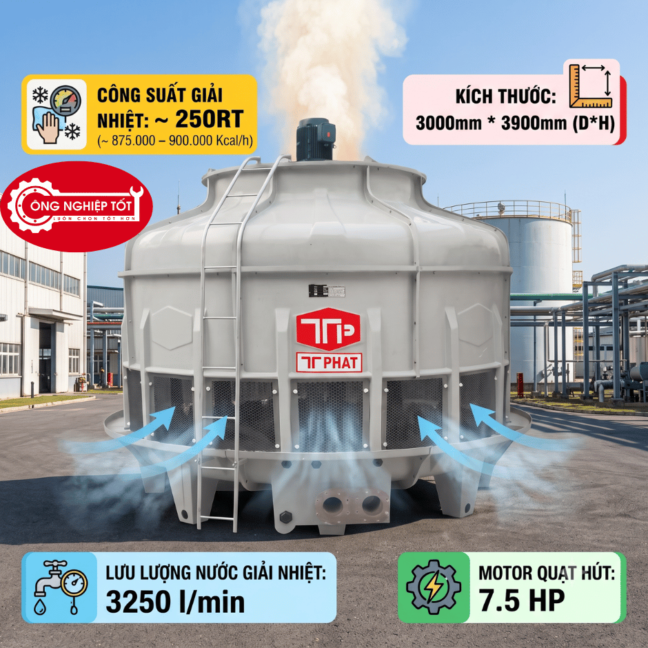 Tháp giải nhiệt Thuận Tiến Phát 250RT