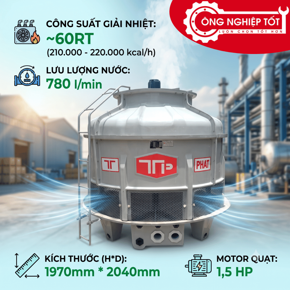 Tháp giải nhiệt Thuận Tiến Phát 60RT