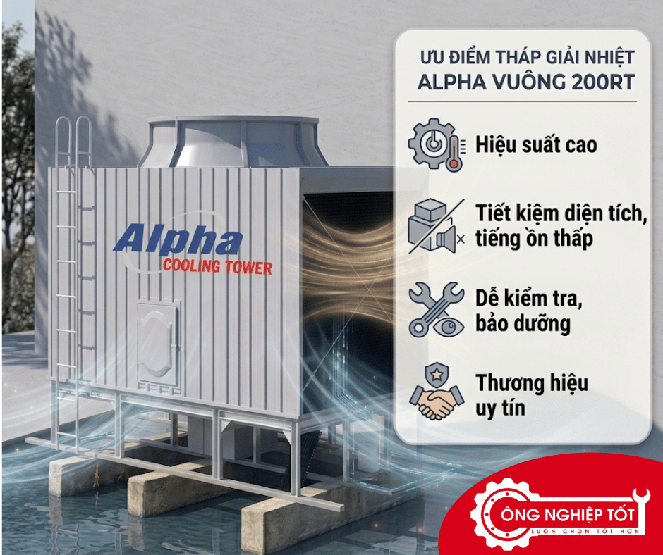 Ưu điểm Tháp giải nhiệt Alpha vuông 200RT
