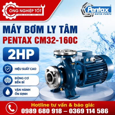 Máy bơm ly tâm Pentax CM32-160C 2HP