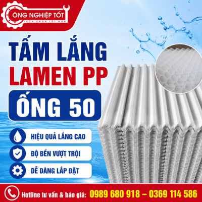 Tấm lắng Lamen PP Ống 50