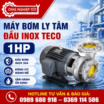 Máy bơm ly tâm đầu inox Teco 1HP