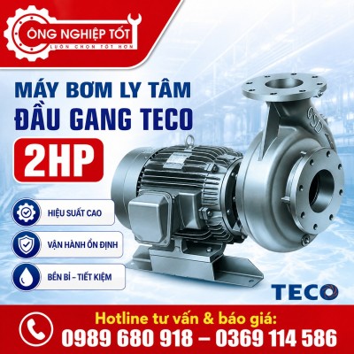 Máy bơm ly tâm đầu gang Teco 2HP