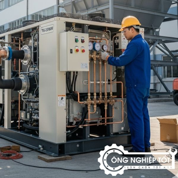 Hệ thống Chiller TG-20WW tại nhà máy nhựa Bình Dương – Công Nghiệp Tốt