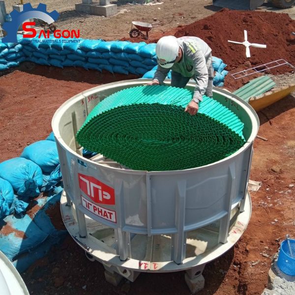Dự án lắp đặt tấm tản nhiệt tháp giải nhiệt PVC