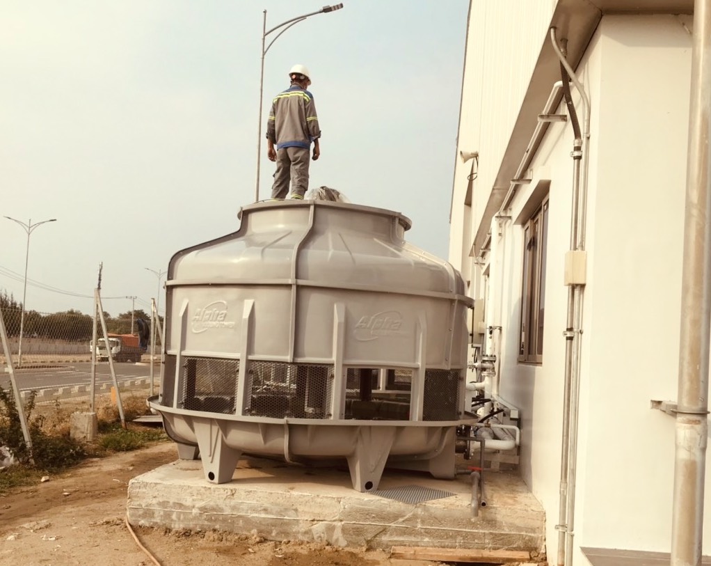 Ảnh thực tế lắp đặt tháp giải nhiệt Alpha 175RT