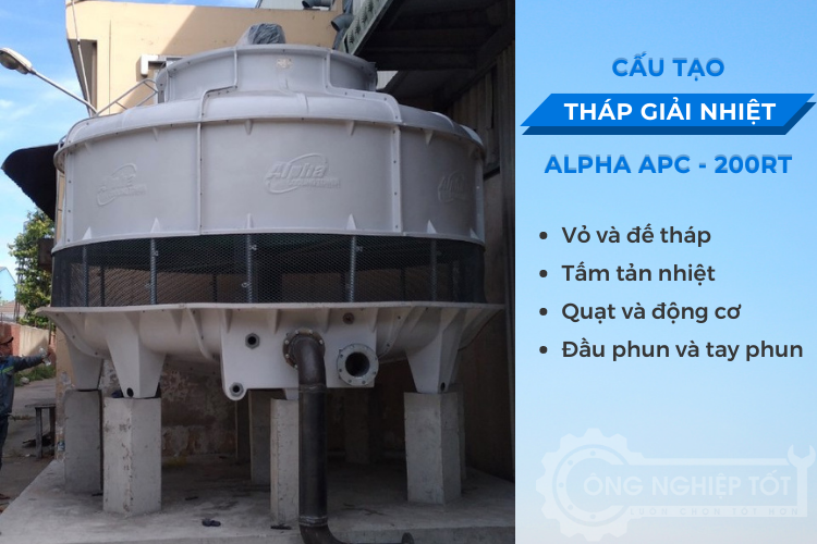 Ảnh thực tế tháp giải nhiệt Alpha 200RT sau khi lắp đặt